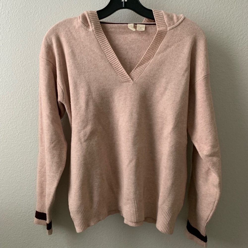 Anthropologie Varsity Pullover Hoodie